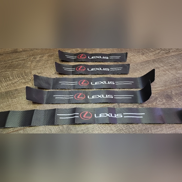 Lexus carbon fiber door sill scratch protectors - Picture 1 of 5